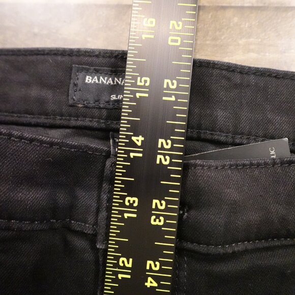 Banana Republic Slim Flare Jeans Women’s 18 Black High Rise Flared Leg - Picture 7 of 14
